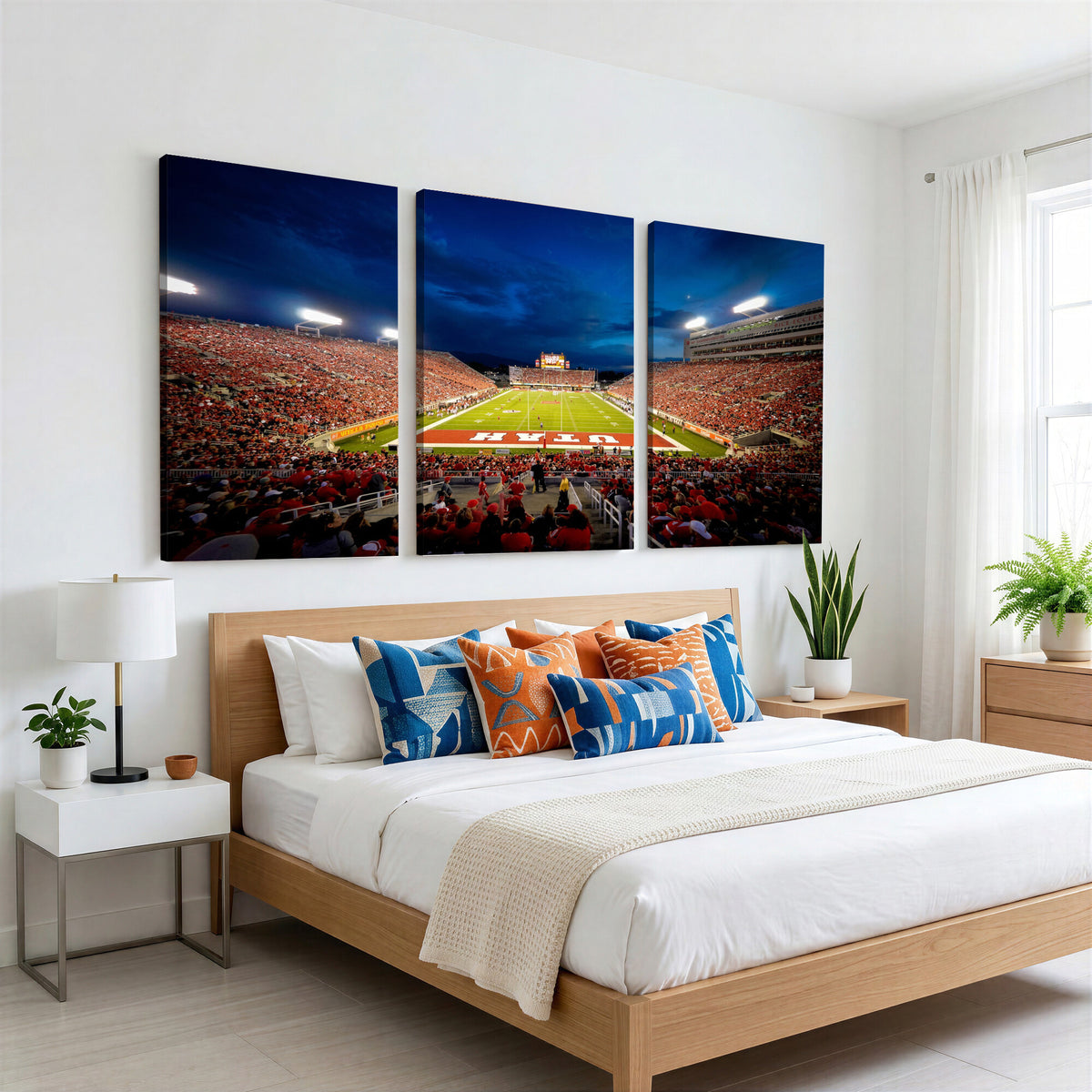 74019251-MGV-CV-36X24 - Rice-Eccles Stadium Wall Art Canvas Print - Utah Salt Lake City Stadium Print