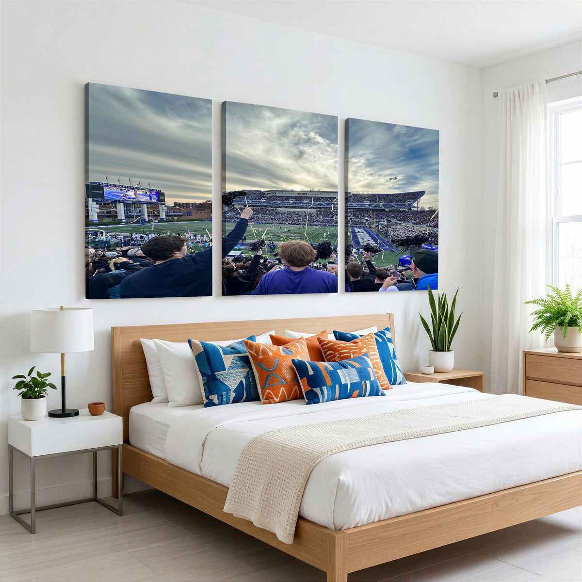 400867JMU-MGV-CV-36X24 - JMU Stadium Wall Art Canvas Print for Game Room Decor - James Madison University Stadium
