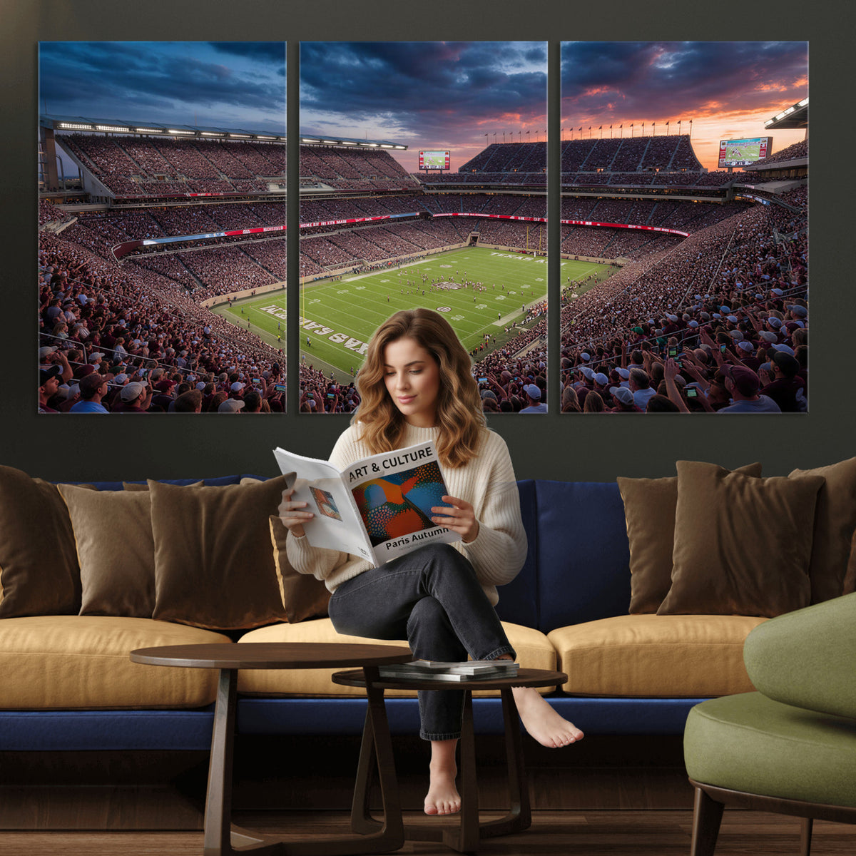 55475837-MGV-CV-36X24 - Stadium Wall Art Canvas Print