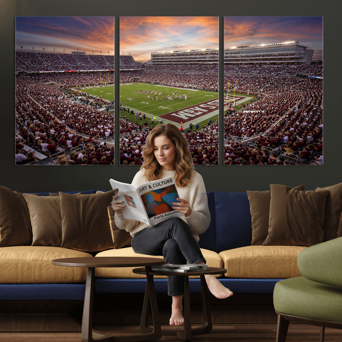 66624578-MGV-CV-36X24 - Stadium Wall Art Canvas Print