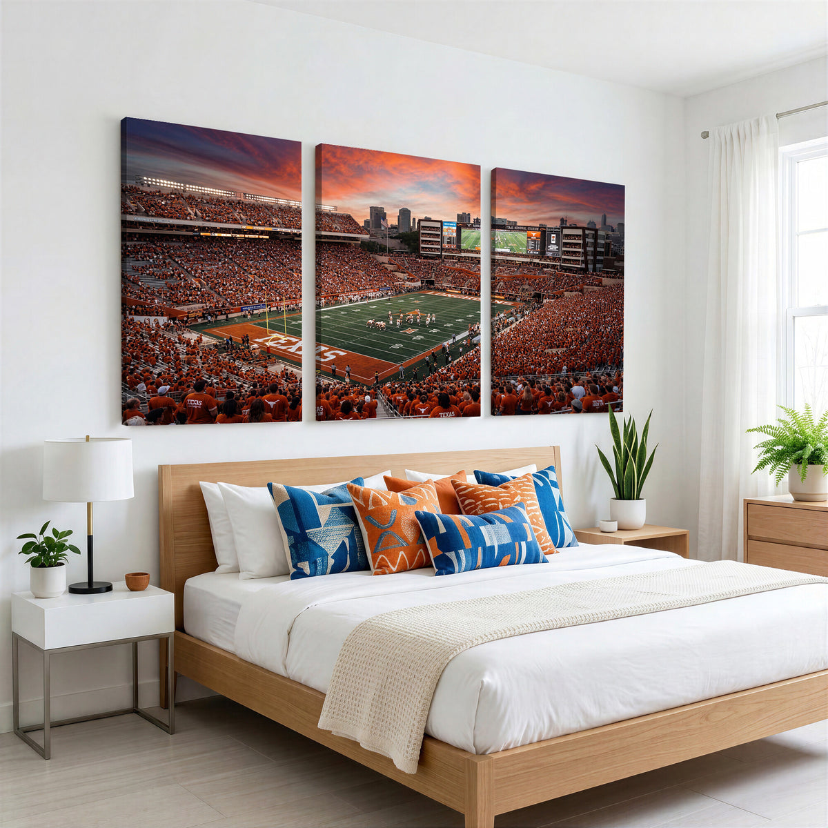 68564193-MGV-CV-36X24 - Darrell K Royal Texas Memorial Stadium Wall Art Canvas Print, Texas Longhorns Stadium Decor