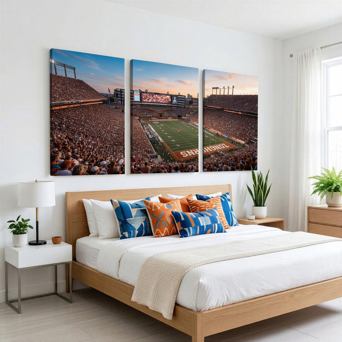 41187139-MGV-CV-36X24 - Texas Memorial Stadium Canvas Wall Art, Austin College Football Print for Sports Den Decor