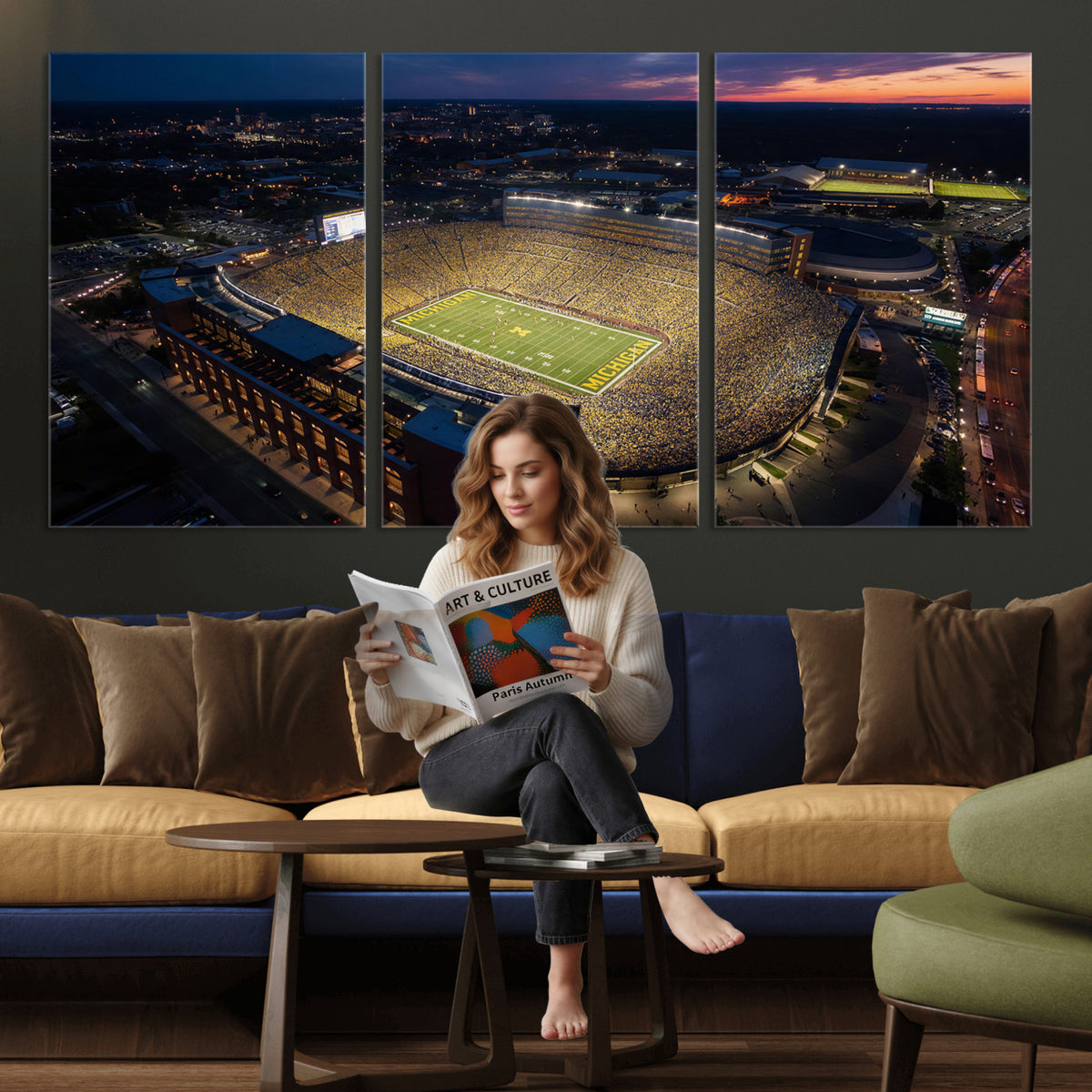61127284-MGV-CV-36X24 - Stadium Wall Art Canvas Print