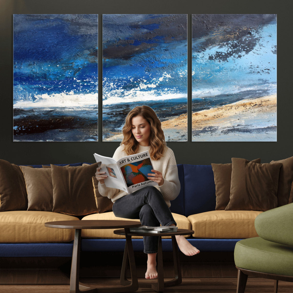 72157369-MGV-CV-36X24 - Extra Large Abstract Wall Art Canvas Print