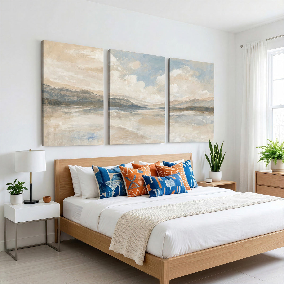 12998065-_Poster-30x20 - Serene Mountain and Lake Landscape Canvas Wall Art
