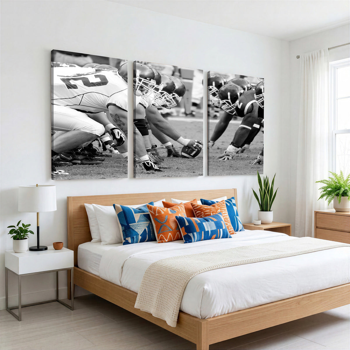 97432-MGV-CV-36X24 - American Football Player Wall Art Canvas Print