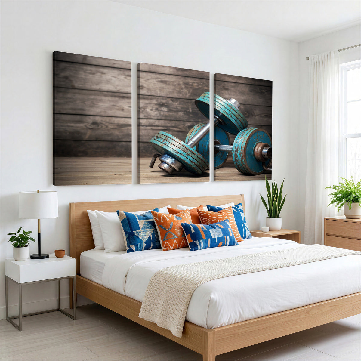 39364-MGV-CV-36X24 - Dumbbell and Sport Wall Art Canvas Print