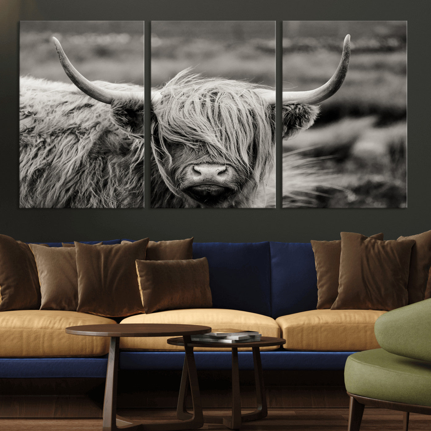 67365-MGV-CV-36X24-Cow Focus Canvas Wall Art Print