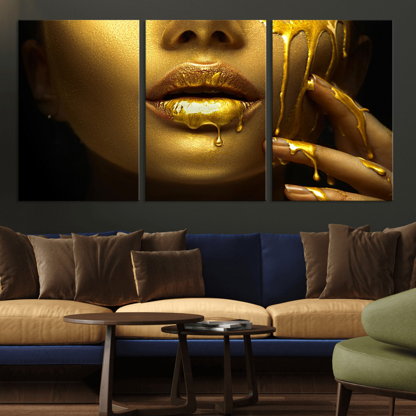 24252-MGV-CV-36X24-Gold and Women Wall Art Canvas Print