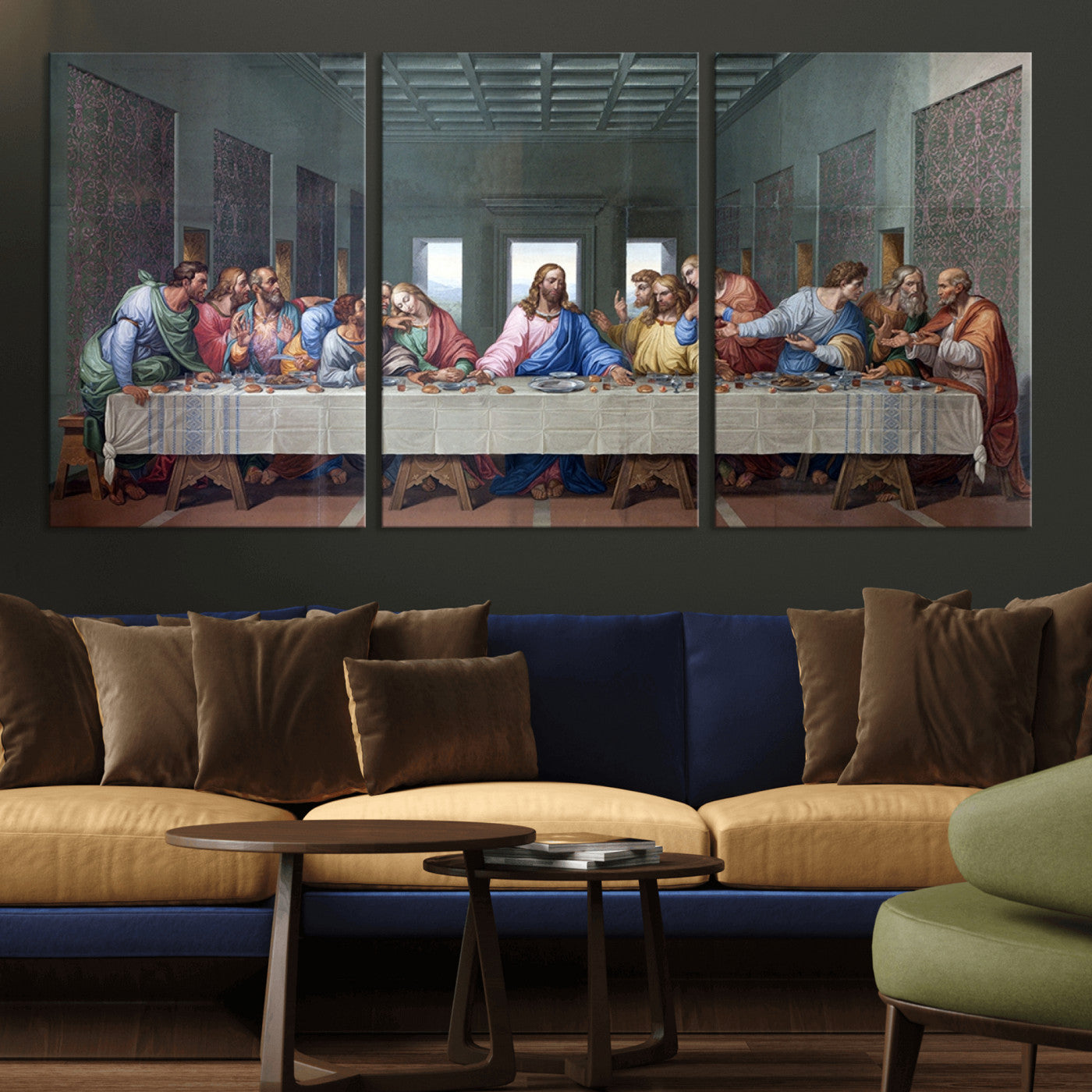 30401-MGV-CV-36X24-The Last Supper Multi Panel Canvas Wall Art