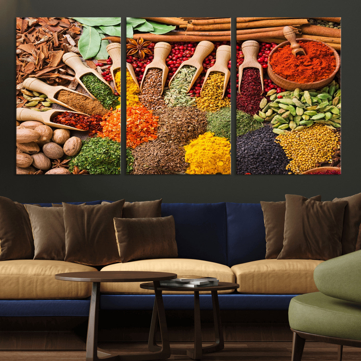 MGV-CV-60X30-3P - Spices Kitchen Wall Art Canvas Print