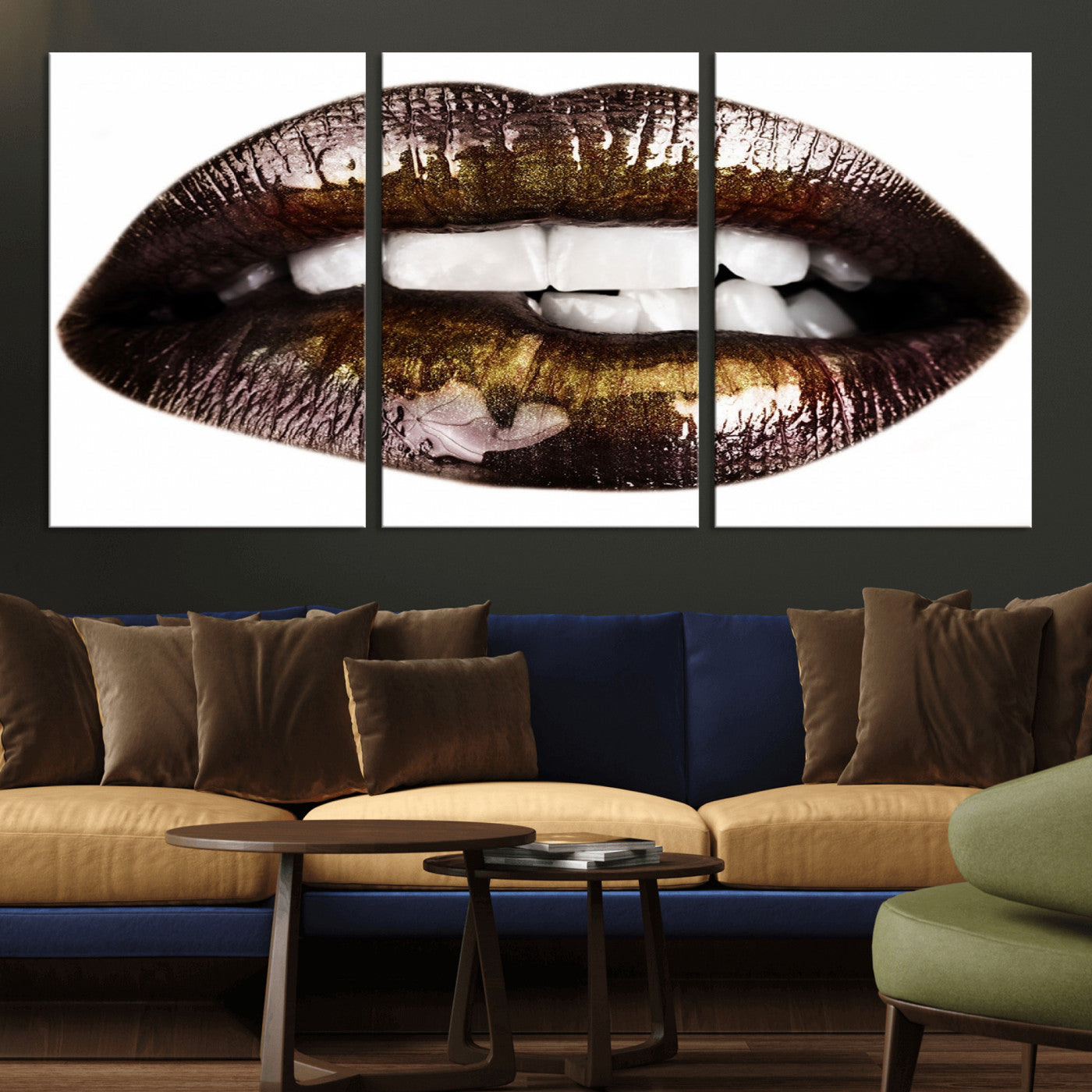 67580-MGV-CV-36X24-Close Up Lips Wall Art Canvas Print