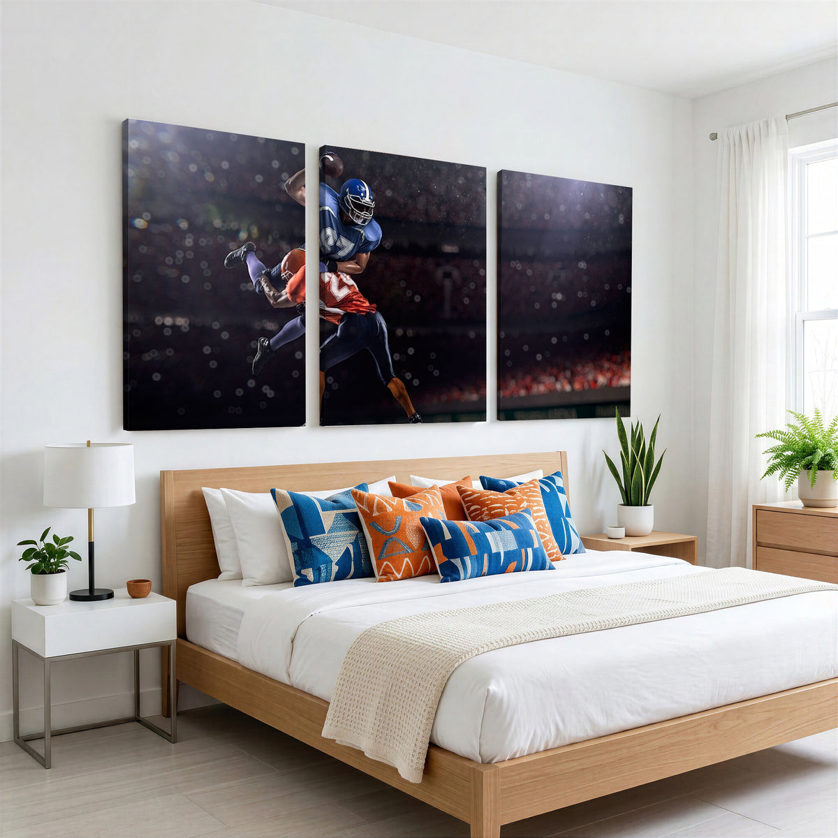 68009-MGV-CV-36X24 - American Football Wall Art Canvas Print, Stadium Sport Wall Art Print