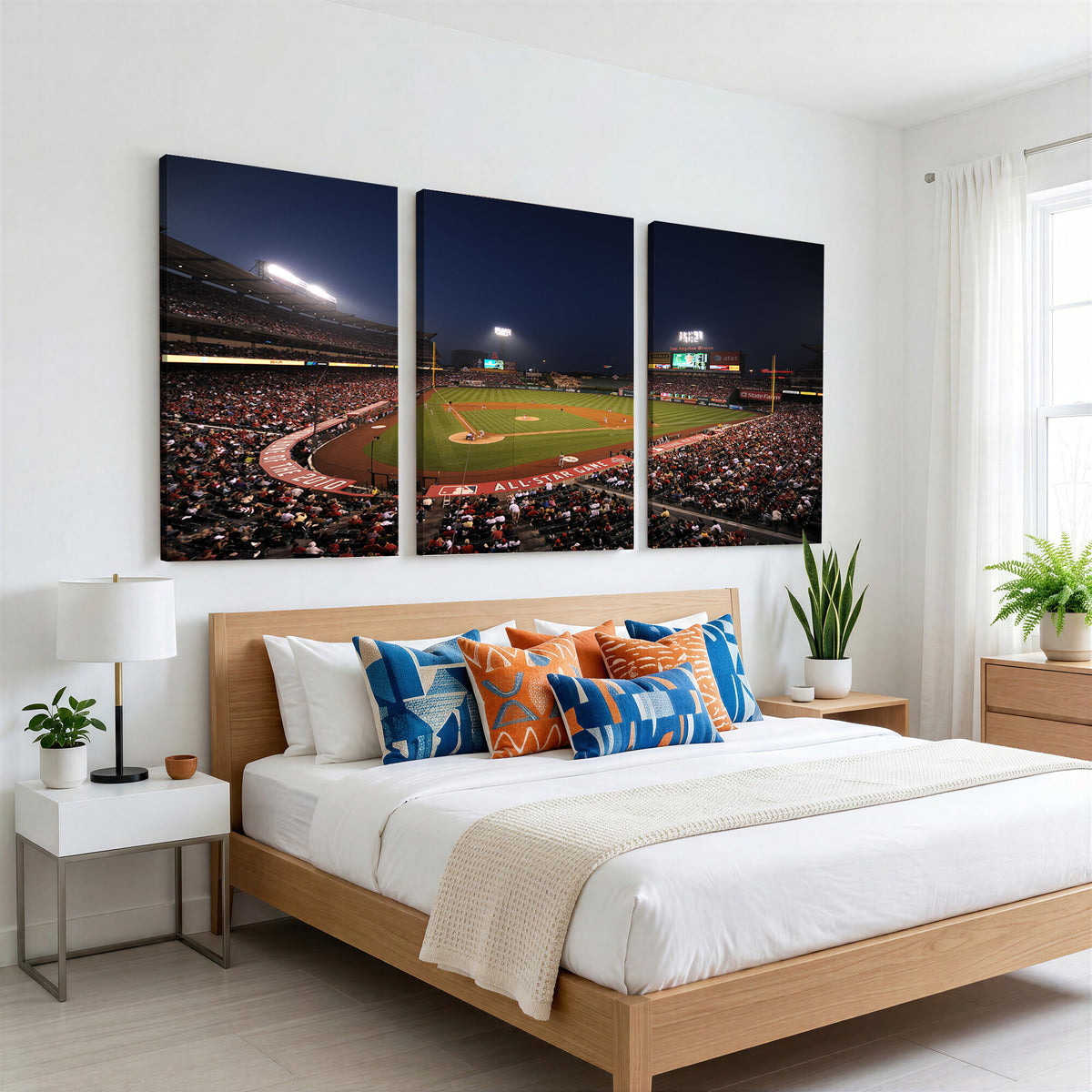 88896-MGV-CV-36X24 - Los Angeles Angels Baseball Team Print, Anaheim Angel Stadium Wall Art
