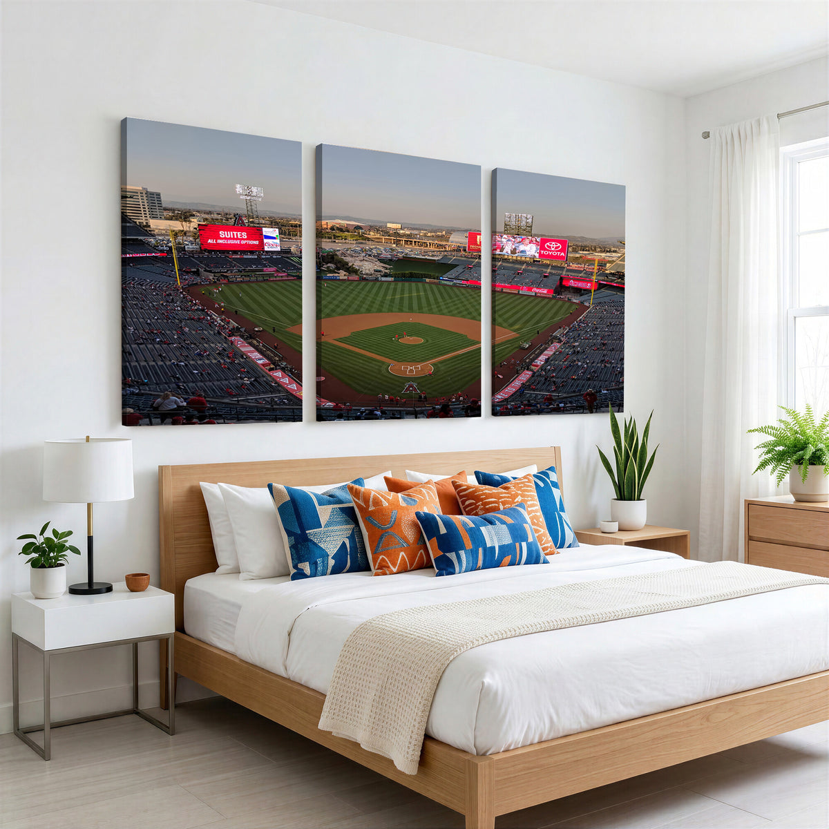 45864-MGV-CV-36X24 - Los Angeles Angels Baseball Canvas Print, Anaheim Angel Stadium Wall Art