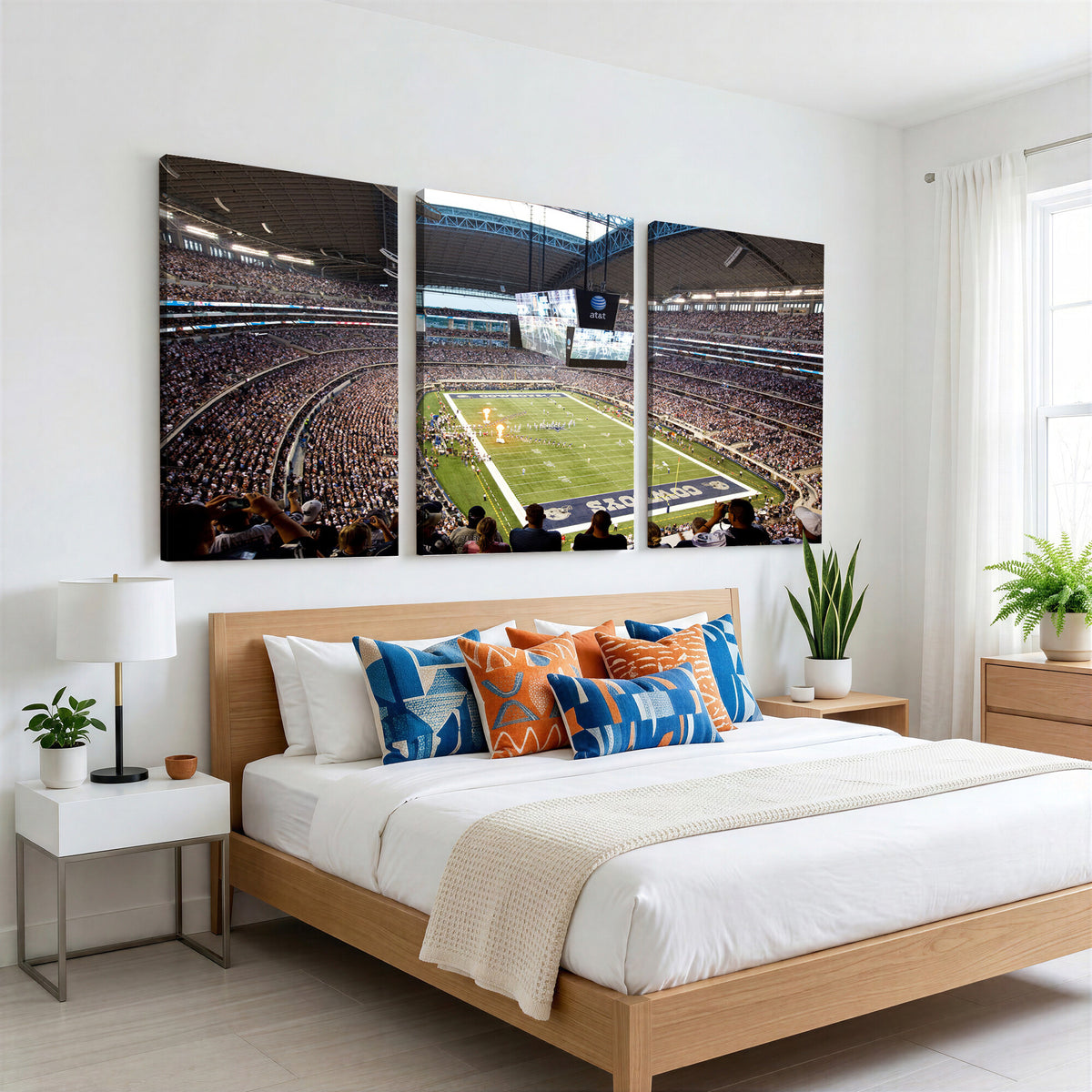 82096-MGV-CV-36X24 - Dallas Cowboys Football Team Print - Arlington AT&T Stadium Wall Art Canvas Print