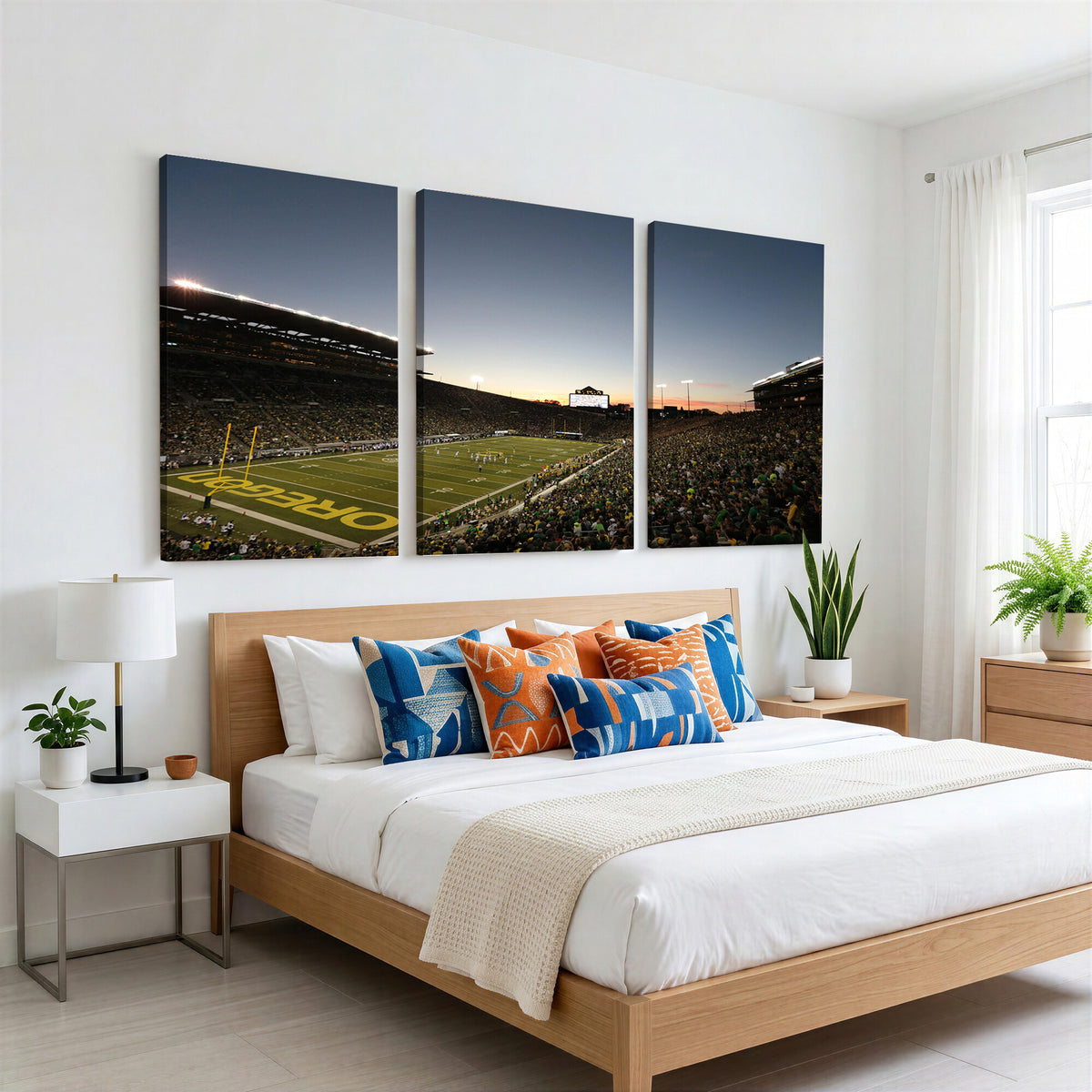 21429-MGV-CV-36X24 - Oregon Ducks Football Team Print - Eugene Autzen Stadium Wall Art Canvas Print