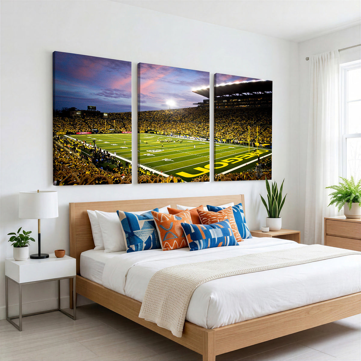 72017-MGV-CV-36X24 - University of Oregon Ducks Football Team Print, Eugene, Framed and Ready to Hang