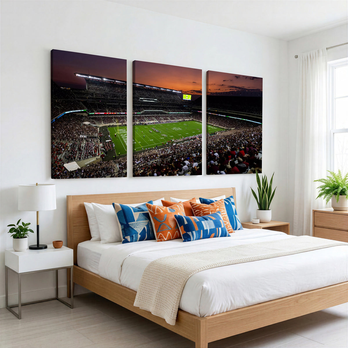 45603-MGV-CV-36X24 - Texas A&M University Aggies Football Team Print, College Station Kyle Field Stadium Wall Art