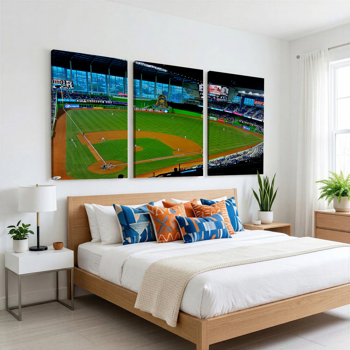 51207-MGV-CV-36X24 - Miami Marlins Baseball Team Print, Miami LoanDepot Park