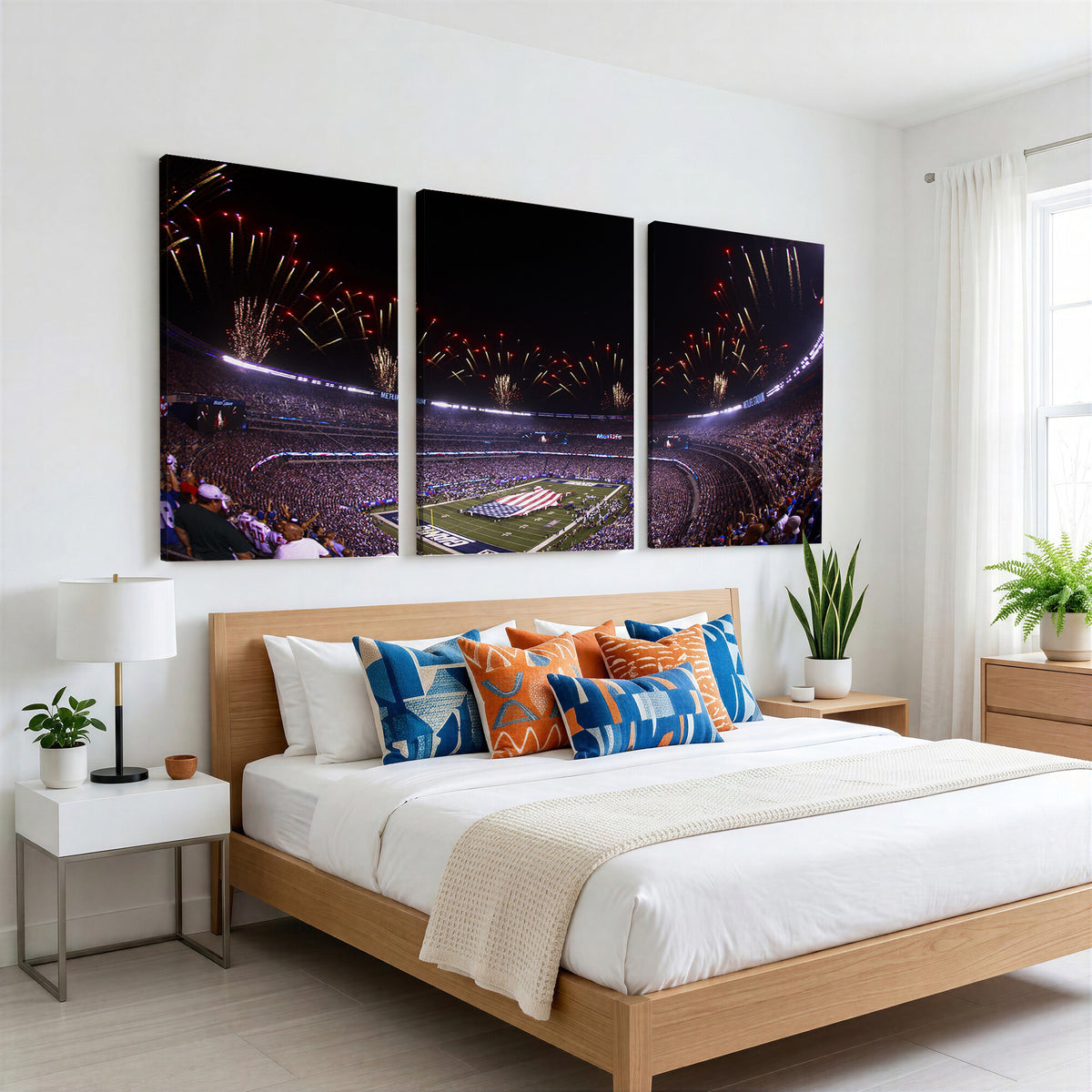 56360-MGV-CV-36X24 - New York Giants Football Team Print, East Rutherford MetLife Stadium Wall Art