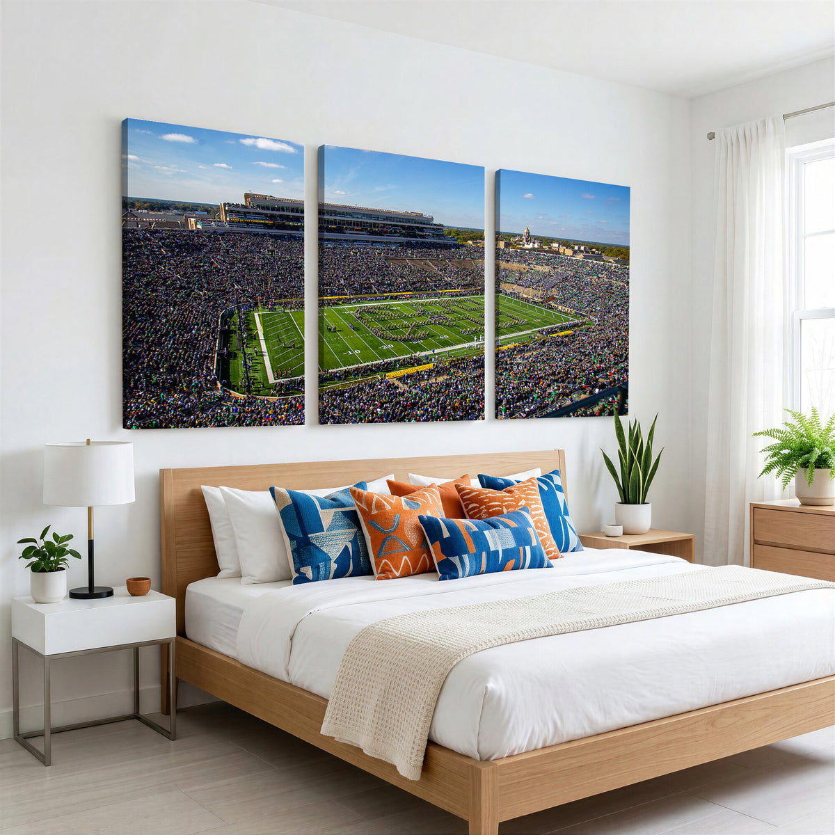 50114-MGV-CV-36X24 - Notre Dame Fighting Irish Football Team Print, Notre Dame Stadium Wall Art