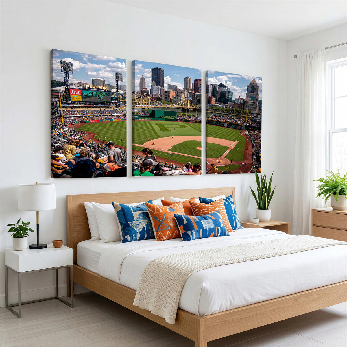 66872-MGV-CV-36X24 - Pittsburgh Pirates Baseball Team Print, PNC Park Stadium