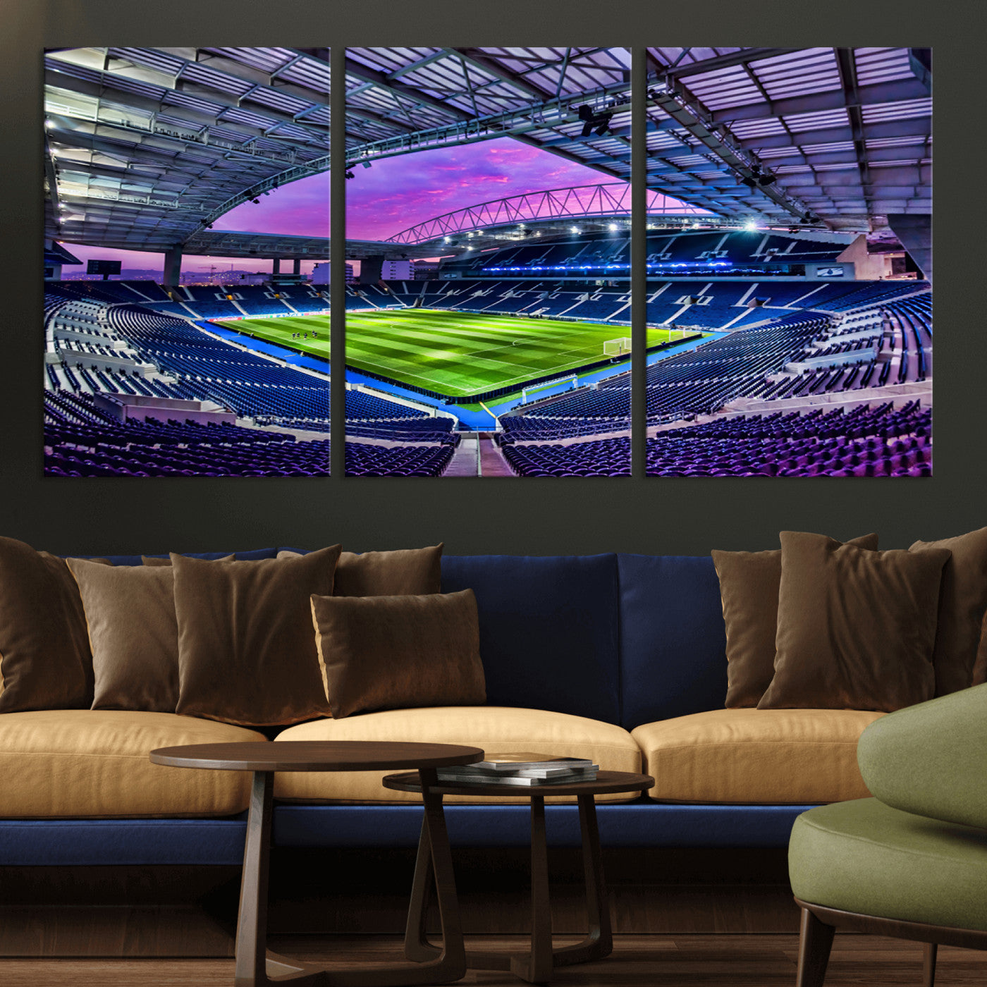 MGV-CV-60X30-3P - FC Porto Soccer Team Print Canvas- Dragon Stadium Wall Art Canvas Print