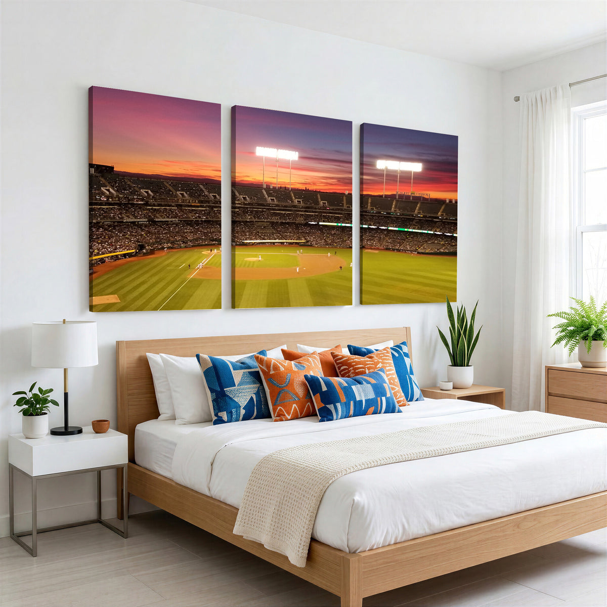 73718-MGV-CV-36X24 - Oakland Athletics Baseball Team Print, Oakland Coliseum