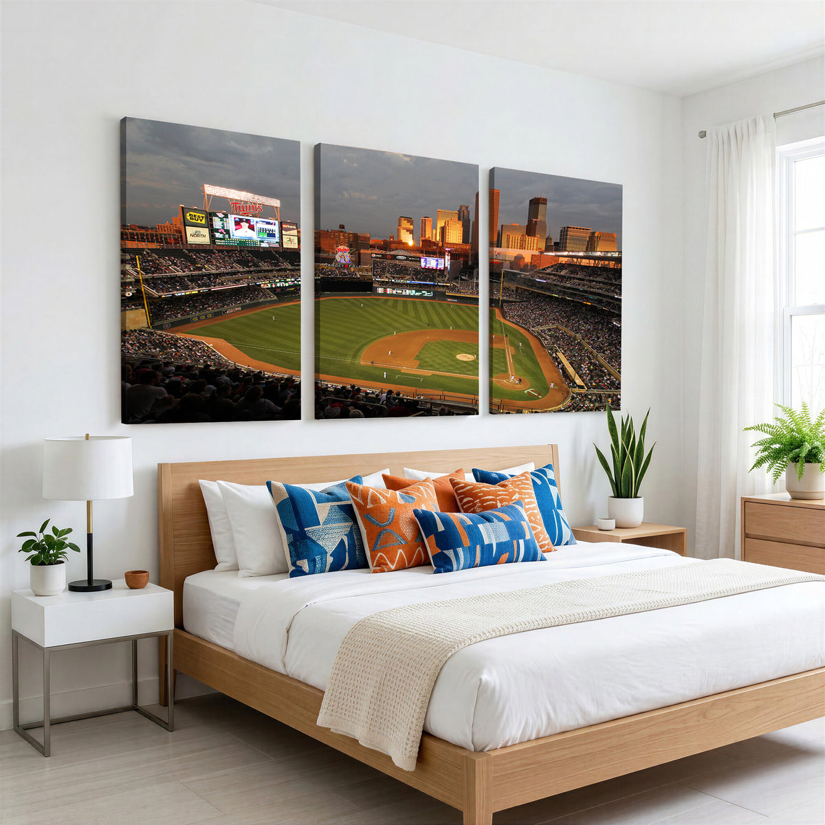 99822-MGV-CV-36X24 - Minnesota Twins Baseball Team Print, Minneapolis Target Field Stadium Wall Art