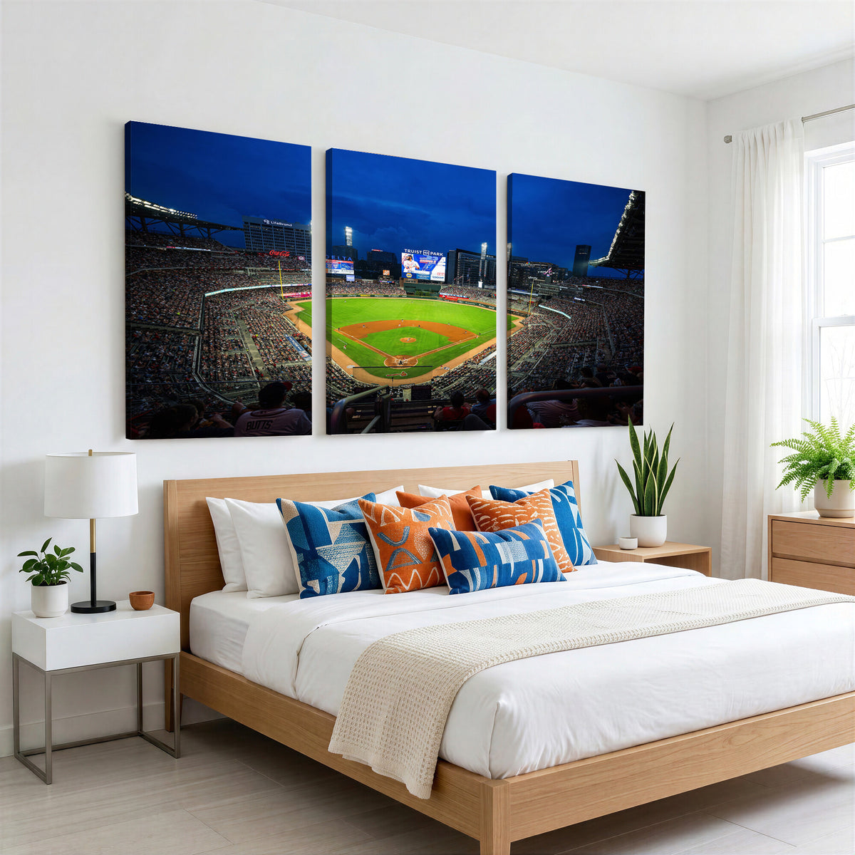 88590-MGV-CV-36X24 - Truist Park Night Game Canvas Art, Atlanta Braves Stadium