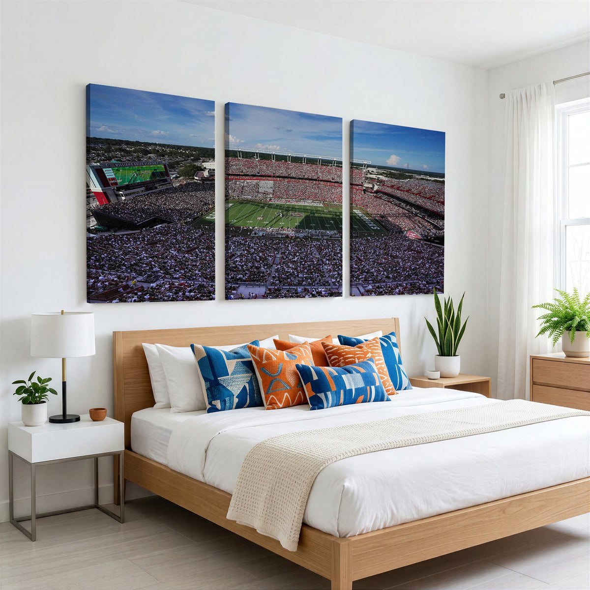 83382-MGV-CV-36X24 - South Carolina Gamecocks Football Team Print, Columbia Williams-Brice Stadium Wall Art