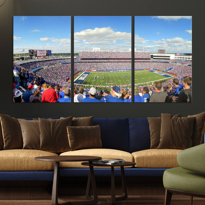 The cozy Buffalo Highmark Stadium Wall Art charms the view.