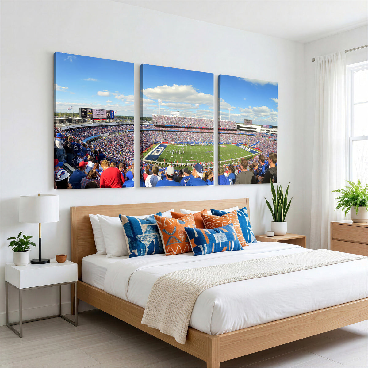 35302-MGV-CV-36X24 - Buffalo Bills NFL Football Team Print, Game Day at Buffalo Highmark Stadium