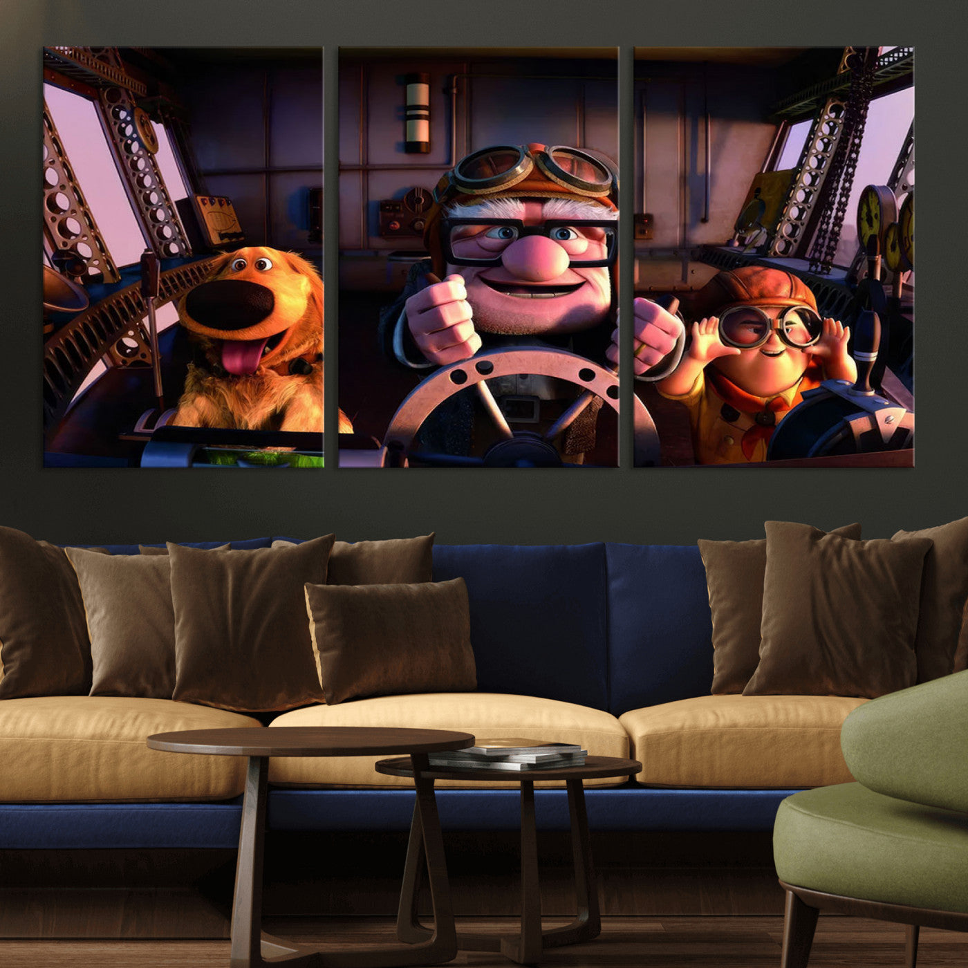 MGV-CV-60X30-3P - Carl Russel And Dog, Movie Up Poster, Movie Up Wall Art, Movie Up Poster Print, Carl