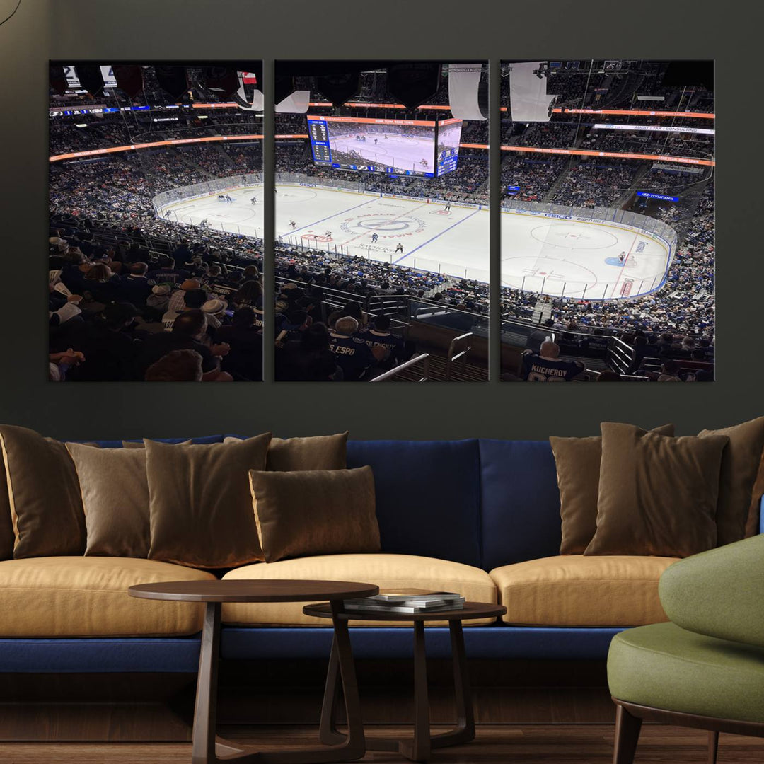 Amalie Arena Florida Wall Art Canvas Print - NHL Hockey Stadium Print