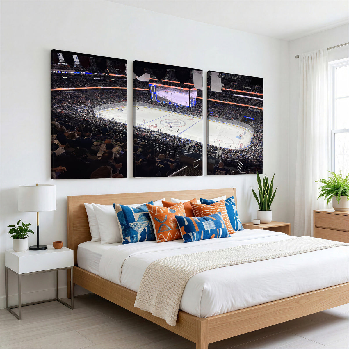 51641-MGV-CV-36X24 - Amalie Arena Florida Wall Art Canvas Print, NHL Hockey, Framed and Ready to Hang