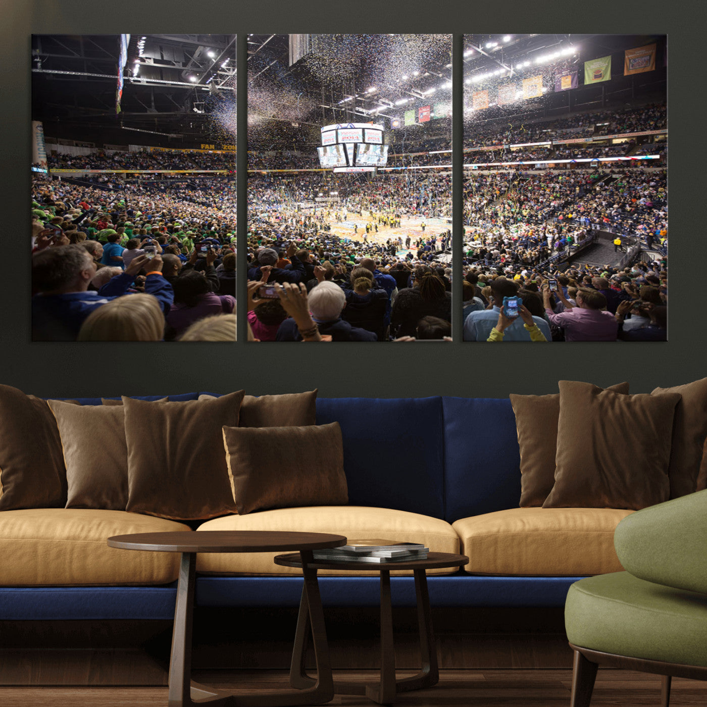 MGV-CV-60X30-3P - Bridgestone Arena Wall Art Canvas | Nashville Predators Hockey Team Print | Canvas Print | Ready to