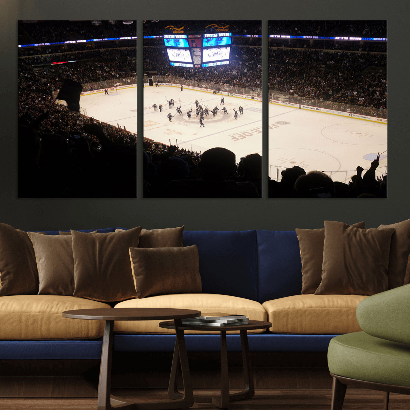 MGV-CV-60X30-3P - Canada Life Centre Wall Art | Winnipeg Jets Hockey Team Print Canvas | Ready to Hang | Winnipeg Wall