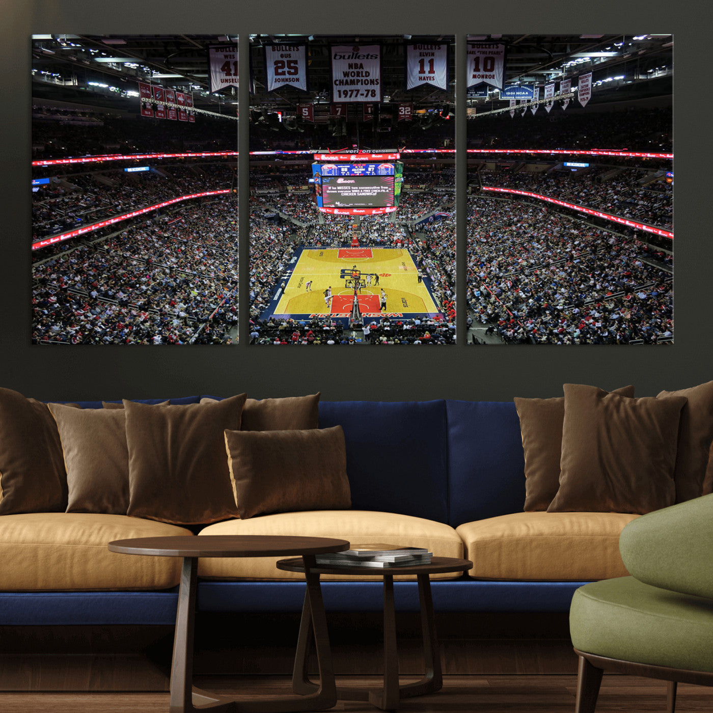 MGV-CV-60X30-3P - Capital One Arena Stadium Wall Art | Canvas Print | Ready to Hang | Washington D.C. Sports Decor