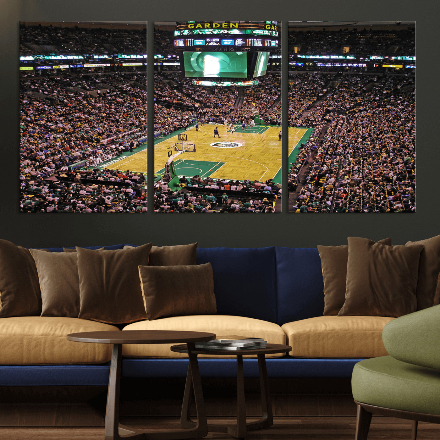 MGV-CV-60X30-3P - Celtics Game Versus The Timberwolves | Baseball Stadium Wall Art | Canvas Print | Ready to Hang