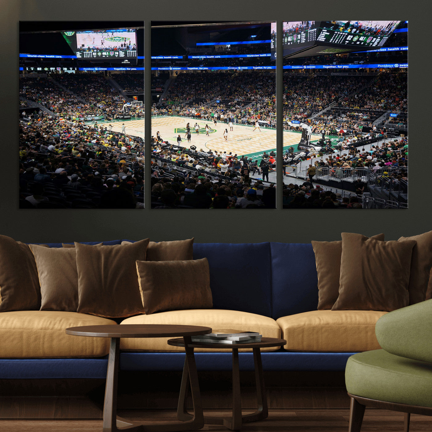 MGV-CV-60X30-3P - Climate Pledge Arena | Washington Seattle Kraken Hockey Stadium Wall Art | Canvas Print | Ready to