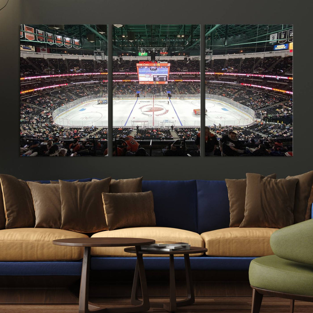 Honda Center California Anaheim Ducks Ice Hockey Stadium Wall Art Canvas Print