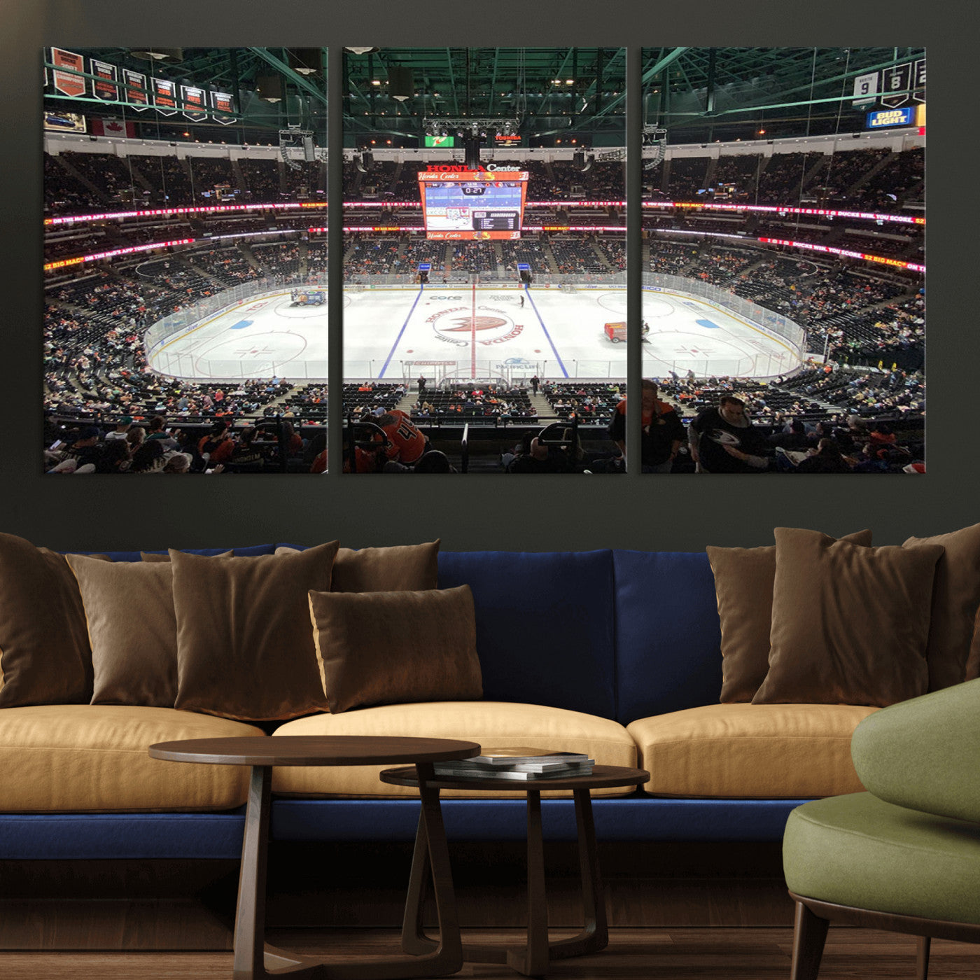 MGV-CV-60X30-3P - Honda Center California Anaheim Ducks Ice Hockey Stadium Canvas Print Wall Art