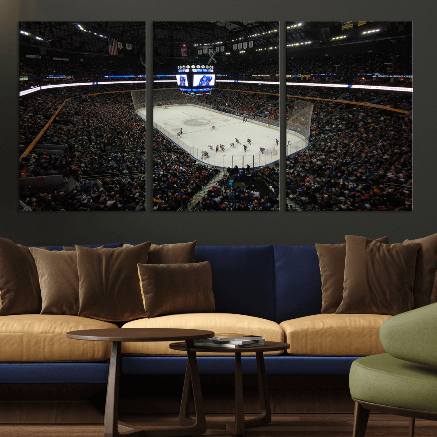 MGV-CV-60X30-3P - KeyBank Center New York Buffalo Sabres Hockey Stadium Canvas Print Wall Art