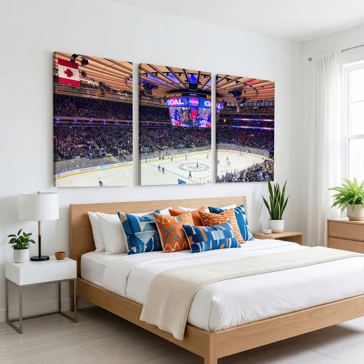 36401-MGV-CV-36X24 - Madison Square Garden New York Rangers Hockey Stadium Wall Art Canvas