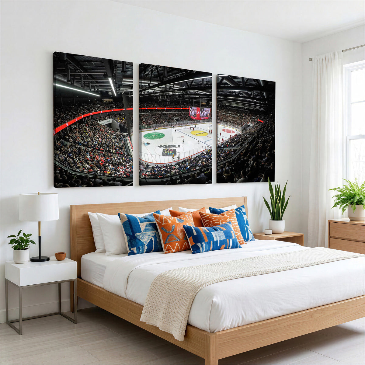 46282-MGV-CV-36X24 - Vaudoise Lausanne Ice Hockey Arena Stadium Wall Art Canvas