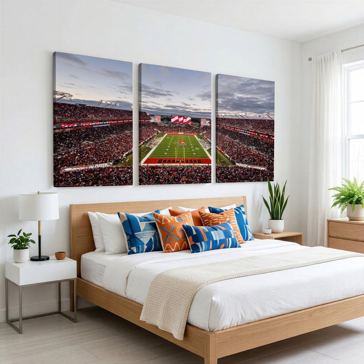 35698-MGV-CV-36X24 - Florida Tampa Raymond James Stadium Wall Art Canvas Print - NFL Football Stadium Print Canvas