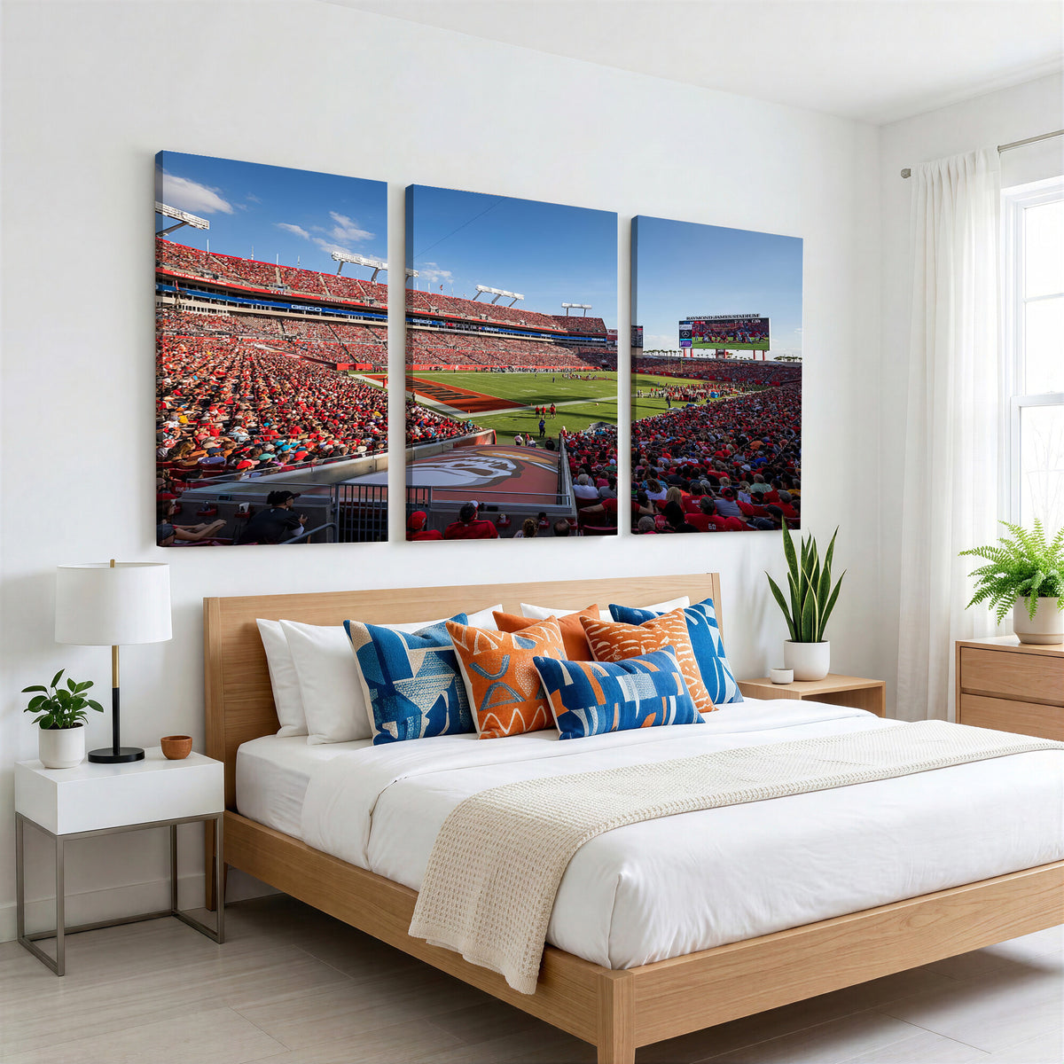 65229-MGV-CV-36X24 - Florida Tampa Raymond James Stadium Wall Art Canvas Print - NFL Football Stadium Print