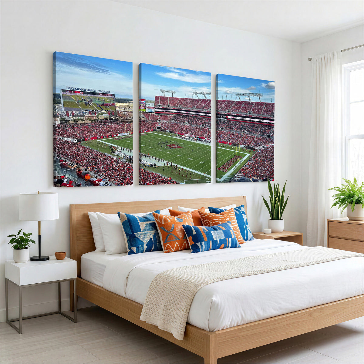 52828-MGV-CV-36X24 - Florida Tampa Raymond James Stadium Wall Art Canvas Print - NFL Football Stadium Print Canvas